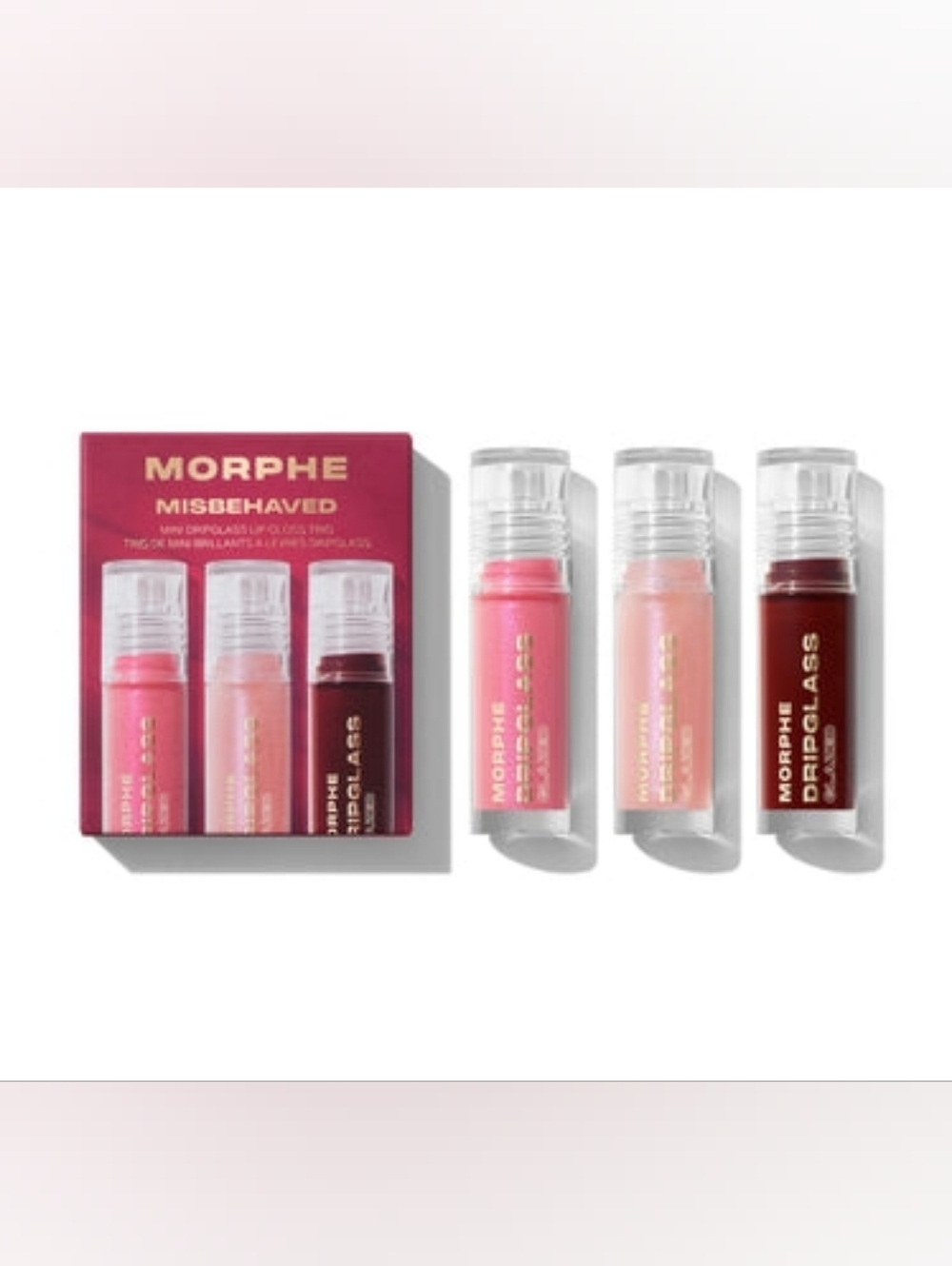 Morphe Misbehaved Mini Dripglass Lip Gloss Trio, NIB (Limited Edition)